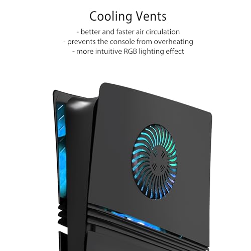 Faceplate DOBEWINGDELOU con RGB Luz y Filtrado Antipolvo Abrinas Cooled Iluminación LED 400+ Efectos Konsole Matanza DIY Decoración Kit Negro - imagen 3