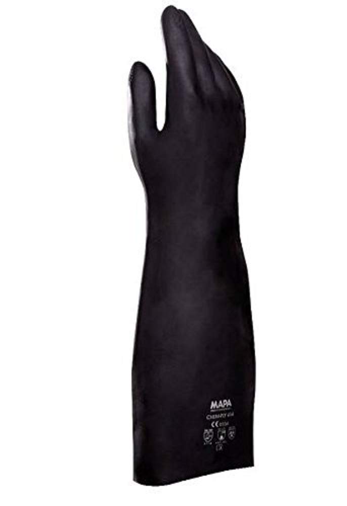 MAPA Professional ULTRANEO 414, Size 10, Protective Gloves, (1 Pair), Schwarz/Innen Rot, 10 (XL)