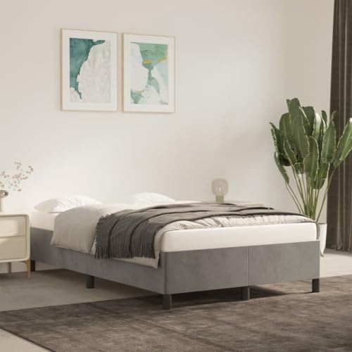 Lumanois Estructura de Cama sin colchón Terciopelo Gris Claro 120x190 cm,Mobiliario,Camas y somieres,21.45kg 3269651