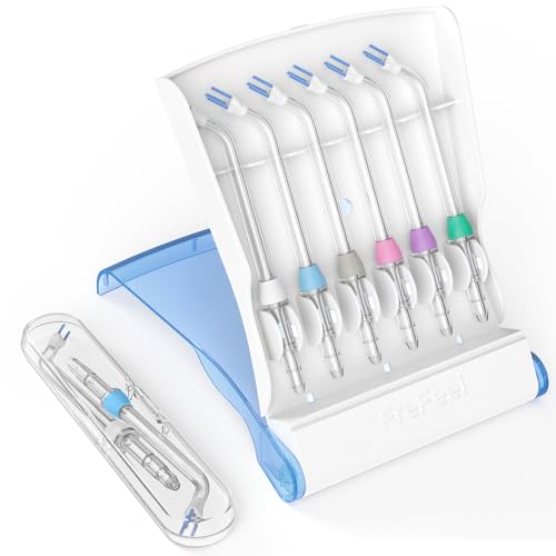 Replacement Heads for Waterpik Replacement Picks for Water Pik Water Flosser (8 Plaque Chaser Tips + Storage Case + Travel Case)