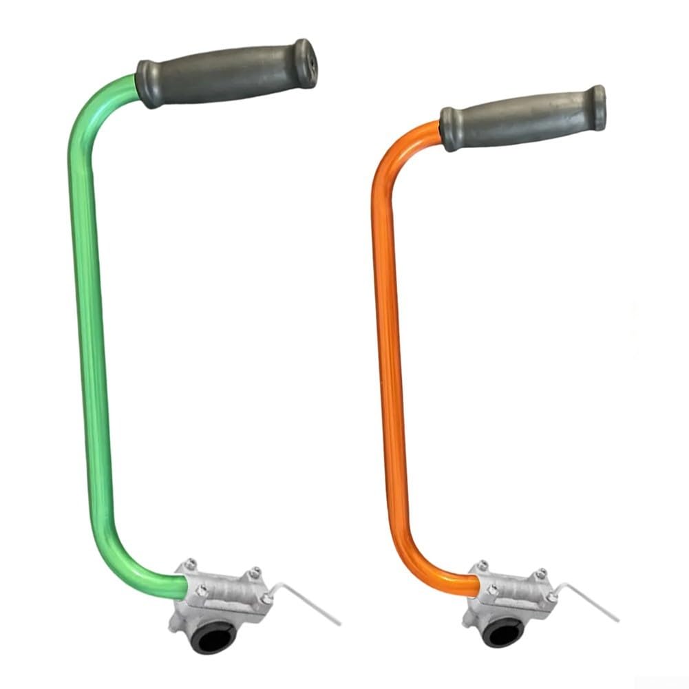 Poignée ergonomique de taille-bordures, poignée de taille-bordures en aluminium avec extension réglable pour un entretien facile de la pelouse et l'aménagement paysager (orange)