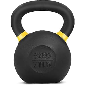 Yes4All 4-32kg Powder Coated Kettlebells Cast Iron, Kettlebell Weight Sets for Home Gym Fitness & Weight Training