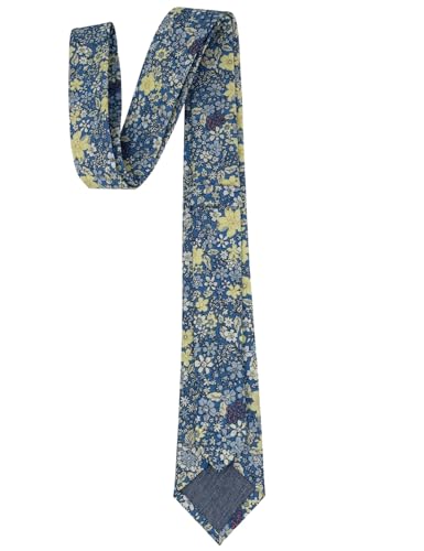 Image of Kebocis Mens Skinny Cotton Floral Tie for Men
