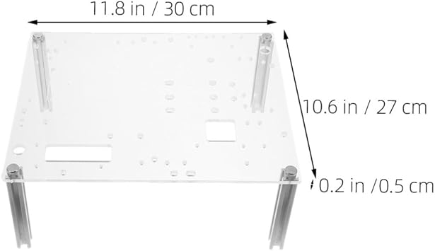 Zerodeko Open Chassis PC Case Rack for Motherboards with Sturdy Base Stand and Aluminium Alloy Frame, Acrylic Panel, for Testing Components and DIY Open Air Computer Setup
