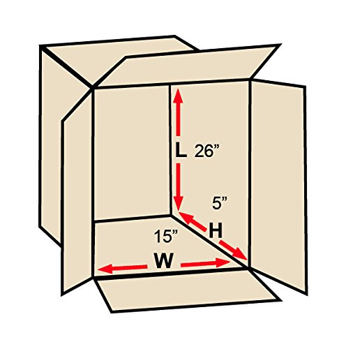 Miniatura 2 de Aviditi 26155 - Caja de cartón corrugado plano 260in de largo x 150in de ancho x 47in de alto para envío embalaje y mudanza paquete de 20
