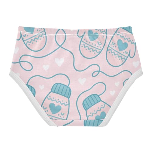 Girls' Breathable Triangle Panties Organic Underpants for Kids Knitted Mittens in Sizes 2T,3T, 4T, 5T, 6Y and 8Y2