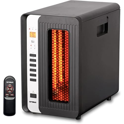 Optimus H-8013 Infrared Quartz Heater with Remote and LED Display