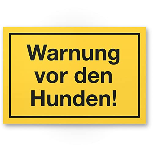 Komma Security Warnung vor Hunden - Hunde Schild Hinweisschild Gartentor