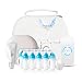 GLO Brilliant Deluxe Teeth Whitening Device Kit with Patented Blue LED Light & Heat Accelerator for Fast, Pain-Free, Long Lasting Results. Clinically Proven. Includes 10 GLO Gel Vials+ Lip Care, WHITE