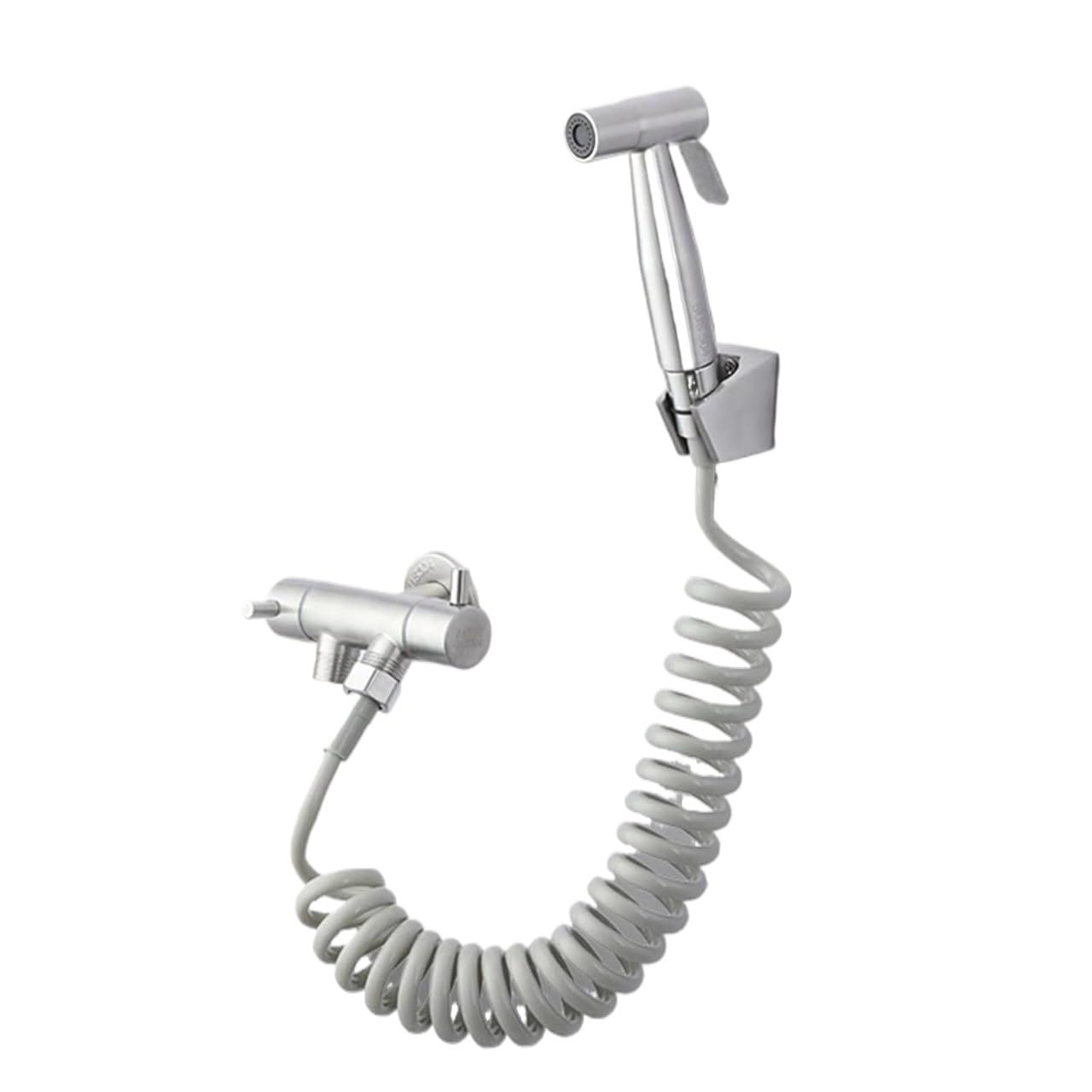 Flessibile 2 m in acciaio inox tubo doccia G1/2, design a spirale, connettore doccia grigio, perfetto per aggiornamenti del bagno domestico, durevole e facile da installare
