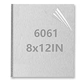 6061 Aluminum Sheet Metal 8 x 12 x 1/4 Inch, Heavy Duty Aluminum Sheets Plates with Protective Film, 6MM Thick Flat Plain Panel Plate Solid Metal Sheet Plate for Crafting Structural Framing Base Plate