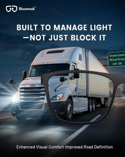 Image of Bloomoak Specialized Anti-Glare Driving Glasses - Softens LED Headlight Glare & Enhances Visual Clarity for Low Light & Night Driving - Category 0 Light Blue Tint