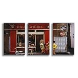 JBGQGAG Póster de lienzo de carnicería francesa, decoración de dormitorio, paisaje, oficina, habitación, regalo, 30 x 45 cm