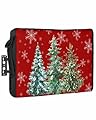 DecorLovee Outdoor TV Cover 80 to 85 Inches Weatherproof & Waterproof, Red Christmas Tree Outdoor TV Enclosure with Remote Control Pocket, Green Xmas Tree Snowflake TV Screen Protectors for Outside TV