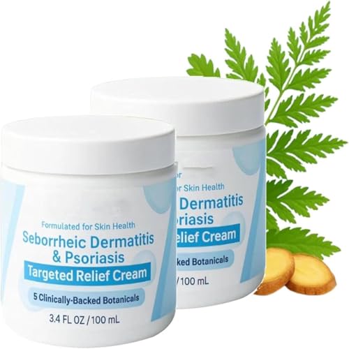 2 Unidades Cremas Para El Tratamiento De La Der-matitis Seborreica Y La Pso-riasis -Bálsamo Para El Alivios Del Cuero Cabelludo, Cremas Para La Recuperación De La Barba Para Pieles Sensibles Y Secas