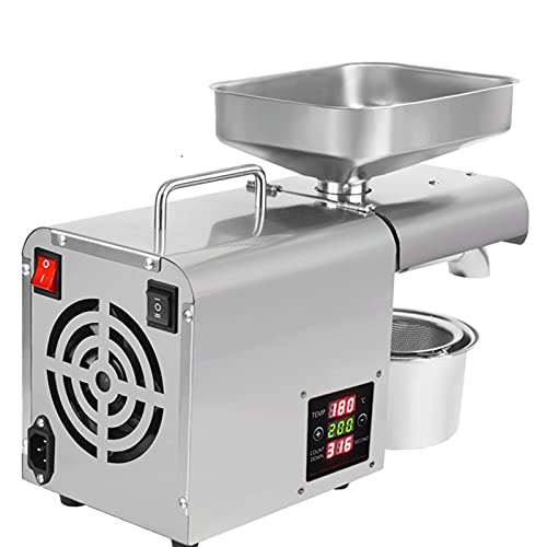 110V 610W Auto Oil Press Machine, 304 Stainless Steel Oil Press Essential Oil Extractor Hot/Cold Press Digital Temperature Control For Peanut Nuts Walnut Seed #TOP5