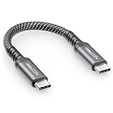 deleyCON 240W 20 Gbps USB-C Kabel 0,15m (USB 3.2 Gen 2x2) PD 3.1 Kurzes Ladekabel Datenkabel 4K@60Hz für Ladegerät iPhone 17 16 Pro Max Air Airpods Galaxy A16 A56 S25 S24 iPad MacBook Tablet Switch