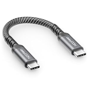 deleyCON 240W 20 Gbps USB-C Kabel 0, 15m (USB 3.2 Gen 2x2) PD 3.1 Kurzes Ladekabel Datenkabel 4K@60Hz für Ladegerät iPhone 17 16 Pro Max Air AirPods Galaxy A16 A56 S26 S25 iPad MacBook Tablet Switch