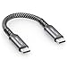 deleyCON 240W 20 Gbps USB-C Kabel 0,15m (USB 3.2 Gen 2x2) PD 3.1 Kurzes Ladekabel Datenkabel 4K@60Hz für Ladegerät iPhone 17 16 Pro Max Air AirPods Galaxy A16 A56 S26 S25 iPad MacBook Tablet Switch