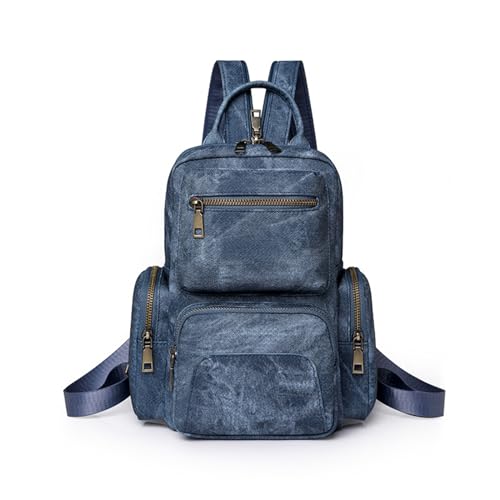 Sac à dos en cuir synthétique pour femme idéal pour l'école et l'extérieur
