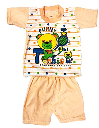 Image of Baby Boy Dress Clothing Set Soft Hosiery Cotton T-Shirt and Shorts Set Pack of 8 (4 T-Shirt + 4 Shorts) Multi Colored | Size 0 Months Up to 2 Years