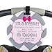 THREE LITTLE TOTS – Pink Preemie No Touching Baby Car Seat Sign or Stroller Tag – Preemie Gift - CPSIA Safety Tested