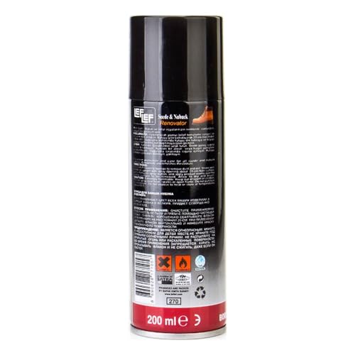 Leflef Süet ve Nubuk Ayakkabı Boyası, Koruyucu Yenileyici Sprey, 200 ml (Siyah)