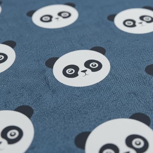 Image of Filymore Panda Double Bedsheet 240 TC Made with Microfiber Wrinkle Free Soft Hypoallergenic | Queen Size for Kids Room (90x90 Inches(Boys Girls Room)(Black)