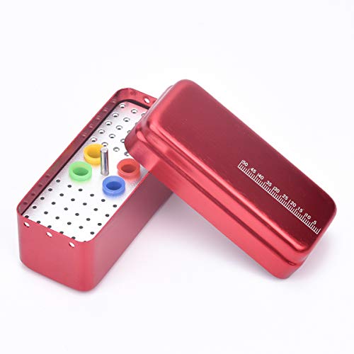 Anhuadental 60 Holes Multi-Use Burs Disinfection Autoclave Block Holder, Aluminum Alloy Sterilization Case For Burs & Gutta Percha Point Dental Burs Organizer #TOP3