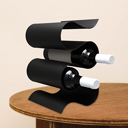 Porte-bouteilles de vin en métal avec structure stable anti-rayures - 5