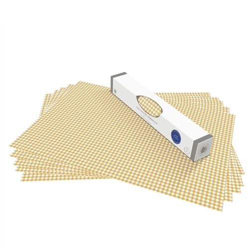 The Master Herbalist UNSCENTED & WIPE CLEAN Drawer Liners in a BARLEY GINGHAM Design - Perfect for Kitchen Drawers, Shelves, Cupboards & Cabinets