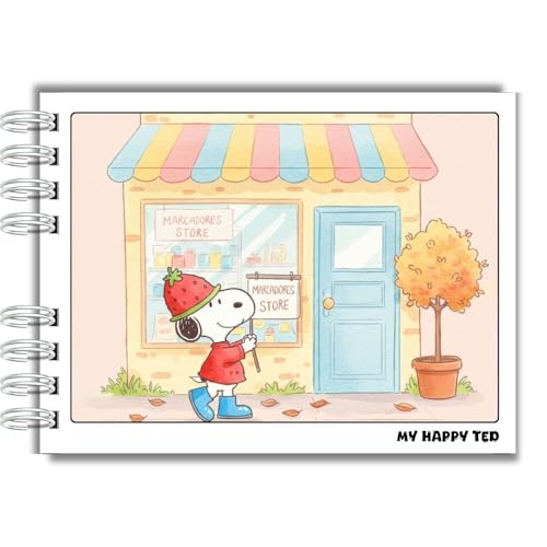 Livro de Colorir Snoopy – Capa Dura com 50 Páginas 180g | Papel Premium para Canetas e Lápis de Cor | Para Adultos, Jovens e Crianças no estilo Bobbie: 1