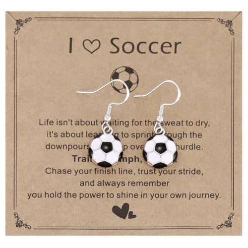 Soccer Earrings for Women, Mom, Fans, Jewelry Dangle
