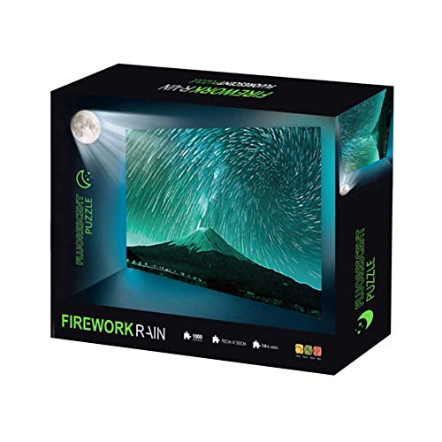 1000 Piece Puzzles For Adults - Firework Rain Fluorescent Puzzle - Glow In The Dark Puzzles For Adults 1000 Piece Puzzle & Educational Games,Toys Gift For Adults Teens #TOP5