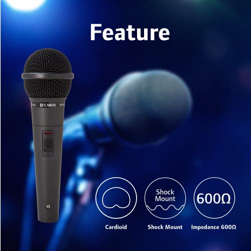 Carol Dynamic Microphone Gs-56 Unidirectional Vocal For Presentation & Home Studio,With Cardioid, Shock Absorber Effect, Reduce Vibration Noise And Extremely Wide Sound Range #TOP1