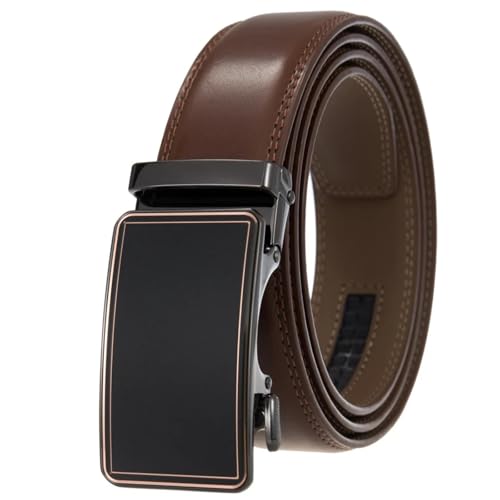 Ceinture boucle automatique homme cuir véritable 3,5 cm tendance