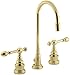KOHLER K-6813-4-PB IV Georges Brass Widespread Lavatory Faucet, Vibrant Polished Brass