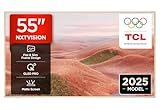TCL A300W QLED 4K Ultra HD da 55 pollici NXTVISION, 4K HDR PRO, display opaco, Smart TV supportata da Google TV (Dolby Vision IQ e Atmos, Motion Clarity Pro a 144 Hz)