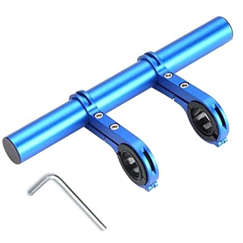 Bicycle Handlebar Extender, Bike Handlebar Extension Frame, for Bicycle Accessories Speedometer Flashlight Lamp Phone Mount (Blue)