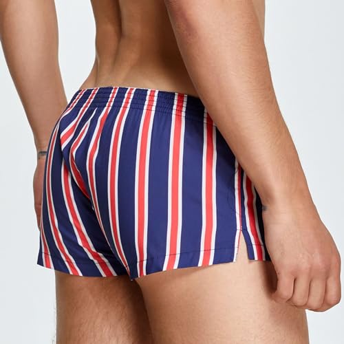 Mens Cotton Boxers Comfortable and Classic Striped Men Boxershort Woven Underwear3