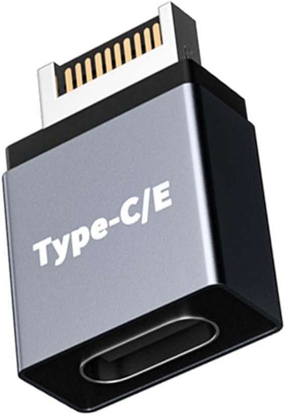 10Gbps USB C Motherboard Adapter, USB 3.1 Gen 2 Type E Male to USB C Extension Adapter Support Data Transfer and Charging for Motherboard Internal Adapter.1 Pack