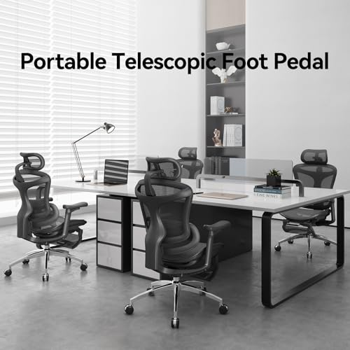 Image of SIHOO Doro C300 Ergonomic Office Chair with Footrest, Ultra Soft 3D Armrests, Dynamic Lumbar Support for Home Office Chair, Adjustable Backrest Desk Chair, Swivel Big and Tall Computer Chair (Black)