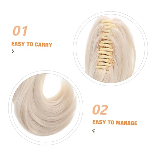 Extension de queue de cheval résistante à la chaleur chignon décoiffé portable ERINGOGO - 3