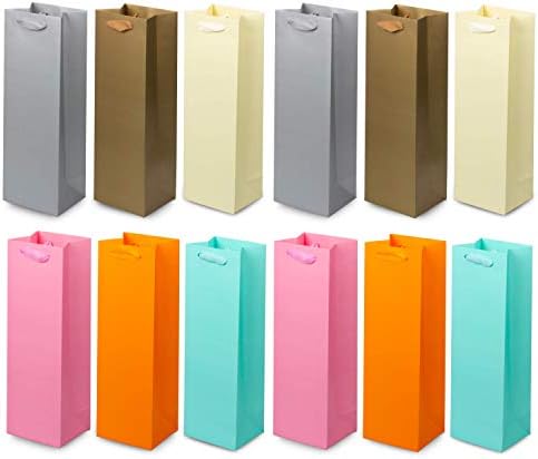 Anzon Mories Yellow Polka Dot Floral Wine Gift Bag With Handle & Tags - View #11