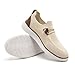 Imagen de CAIQDM Zapatos cómodos Antideslizantes para Hombres Zapatos Casuales para Caminar Casuales Retro Moda Ligera y Transpirable de Jogging Moda Beige 42 EU