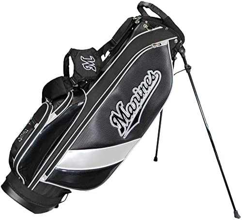 LEZAX LMCB-3436 Chiba Lotte Marines 7.5 Type Stand Caddy Bag, Black