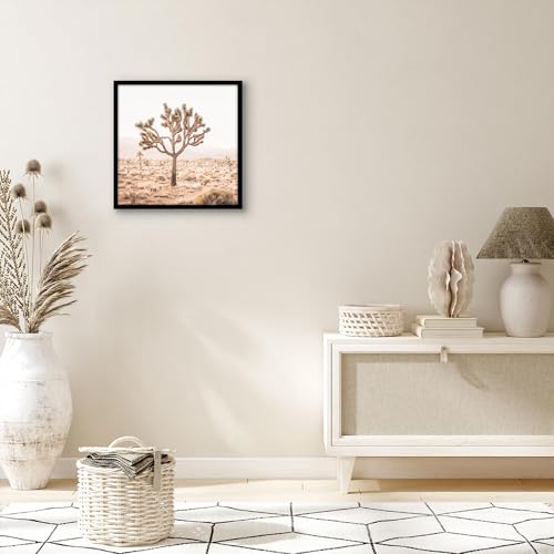 Americanflat 15x15 Picture Frame with Polished Plexiglass - Streamline Collection - Thin Border Square Frame for Wall Display - Hanging Hardware Included - Black