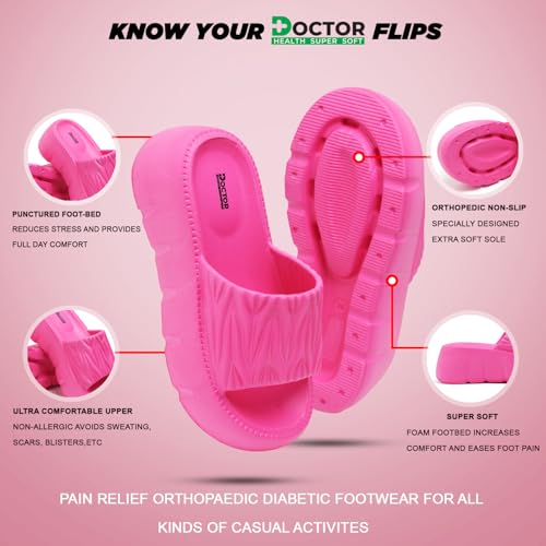 Image of DOCTOR HEALTH SUPER SOFT Slippers for Women | Orthopedic Comfort | Cushioned Sole | All-Day Comfort & Support | Lightweight & Pain Relief Slip-On