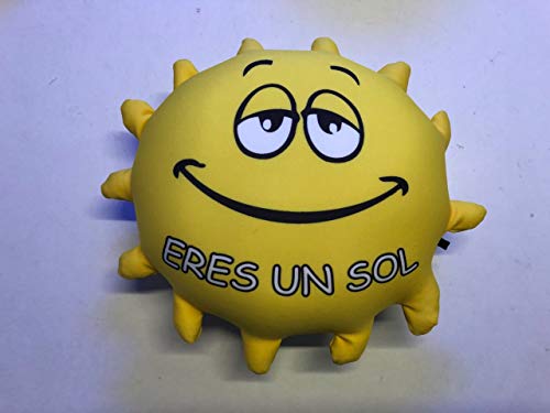 Linformal Cojín Relleno pequeño antiestres con Forma de Sol '' Eres un Sol '' 24x13cm Cover