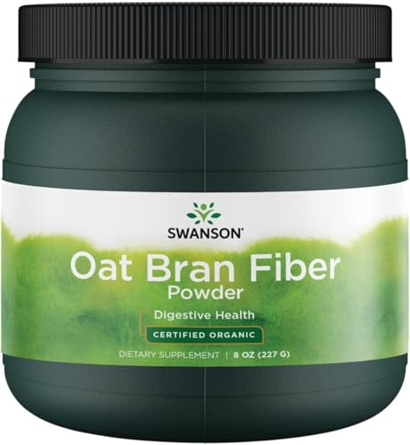 Swanson Certified Organic Oat Bran Fiber 8 Ounce (227 g)
